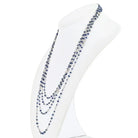Platinum Sapphire And Diamond By The Yard 80 Inch Chain Necklace - The Back Vault