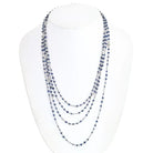 Platinum Sapphire And Diamond By The Yard 80 Inch Chain Necklace - The Back Vault