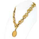 David Webb Platinum & 18K Yellow Gold Hammered Coin Necklace - The Back Vault