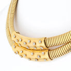 Van Cleef & Arpels Retro 18K Yellow Gold Retro Double Tubogas Two Row Choker Necklace - The Back Vault