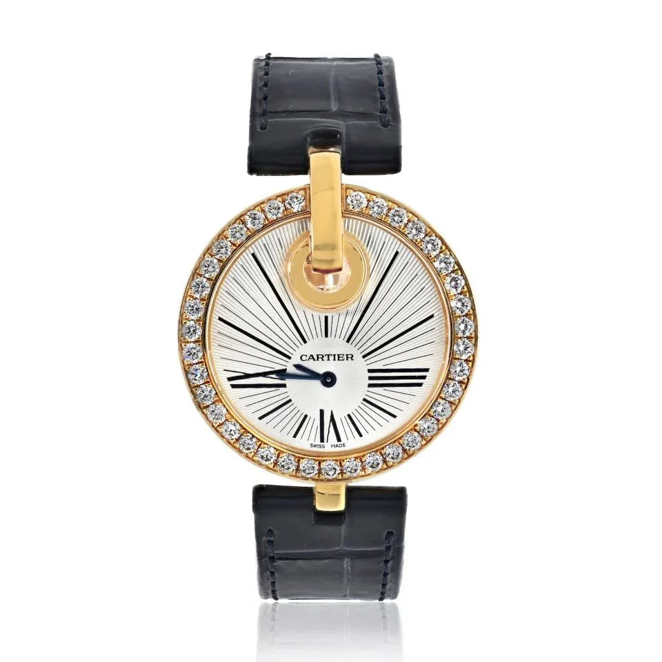 Cartier 18K Yellow Gold Captive 35mm Diamond Case Women Watch - The Back Vault