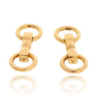 Cartier 18K Yellow Gold Round Folding Cuff Links - The Back Vault