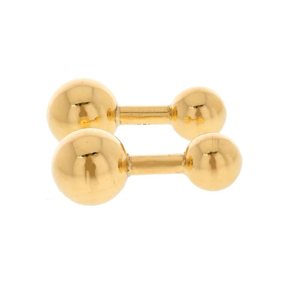 Cartier 18K Yellow Gold Barbell Cuff Links - The Back Vault