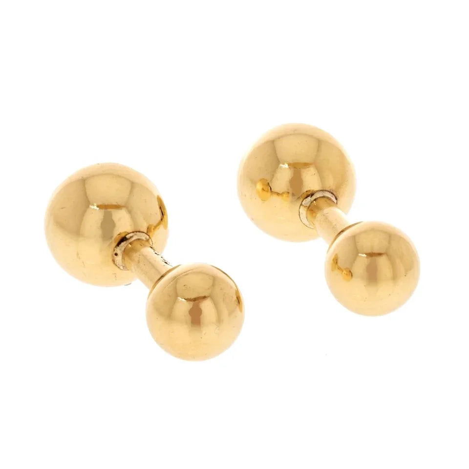 Cartier 18K Yellow Gold Barbell Cuff Links - The Back Vault