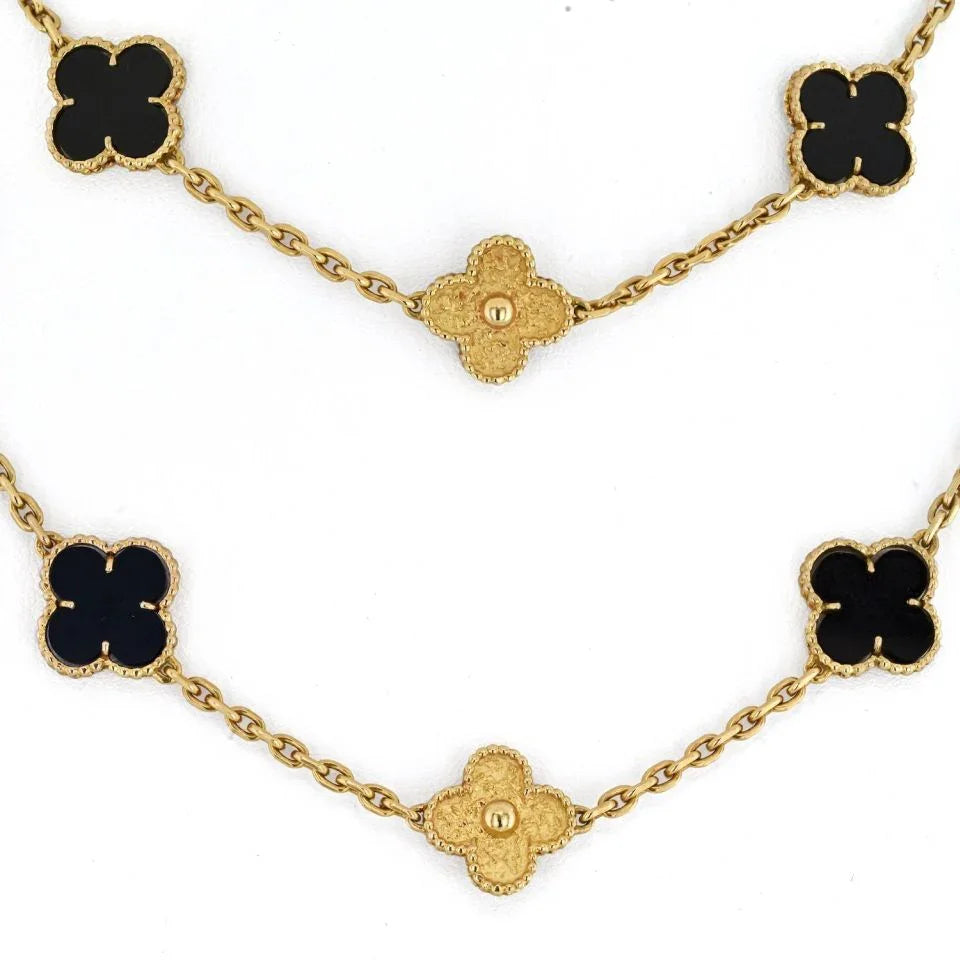 Van Cleef & Arpels Alhambra 18K Yellow Gold Necklace - The Back Vault