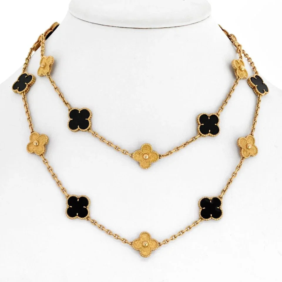 Van Cleef & Arpels Alhambra 18K Yellow Gold Necklace - The Back Vault