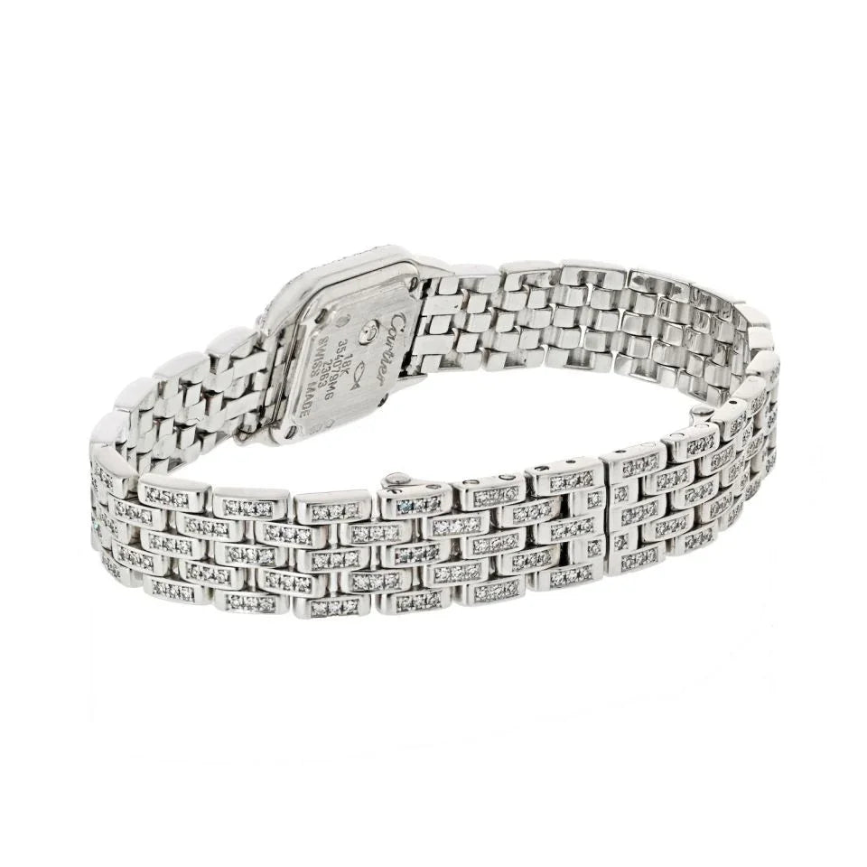 Cartier Panthere 18K White Gold Panthere Diamond Mini Women Watch - The Back Vault