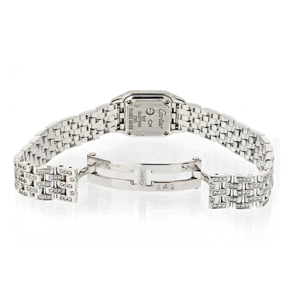 Cartier Panthere 18K White Gold Panthere Diamond Mini Women Watch - The Back Vault