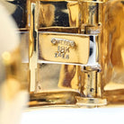 David Webb Platinum & 18K Yellow Gold Rock Crystal Cross Hatched Bracelet - The Back Vault