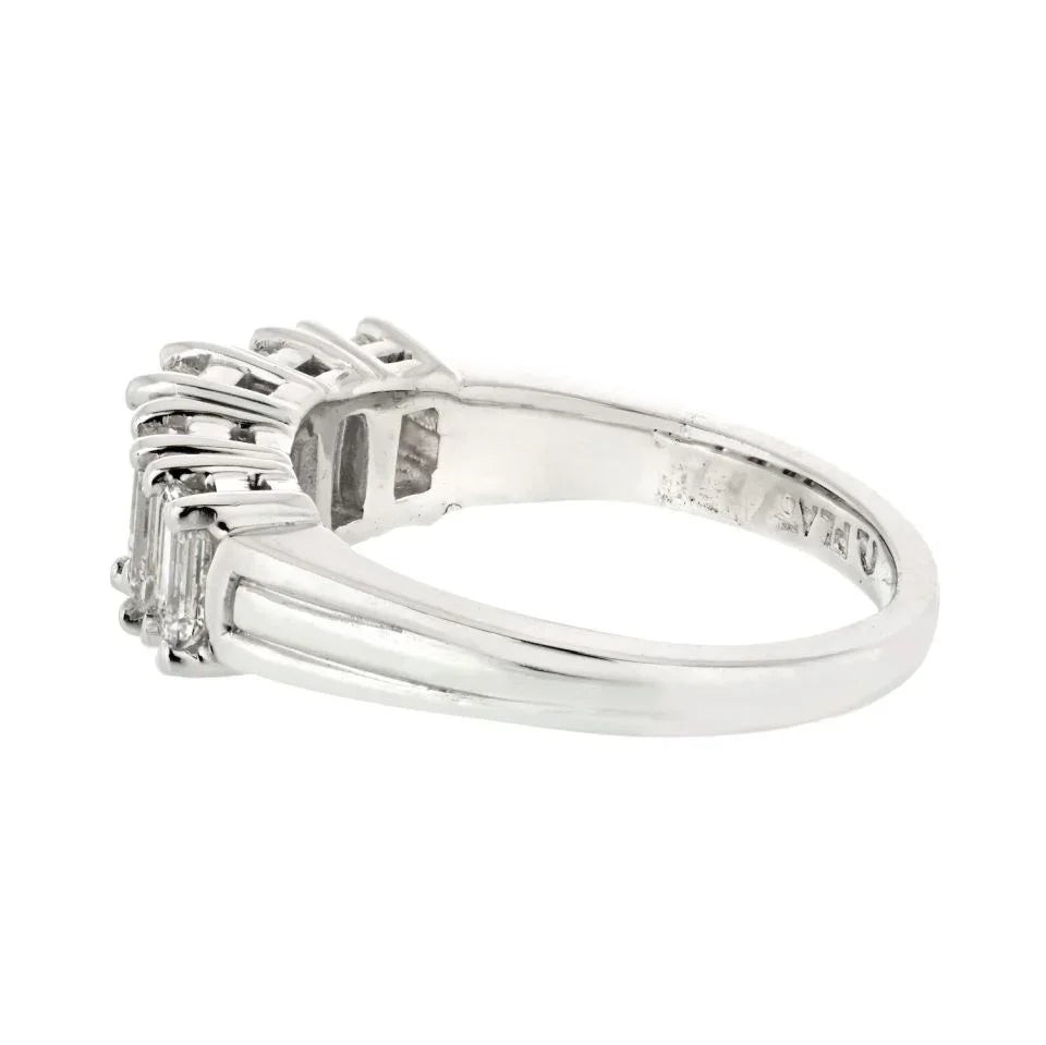 Platinum 2.00cttw Five Stone Emerald Cut Ring - The Back Vault