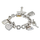 Louis Vuitton 18K White Gold 6 Charm Link Bracelet - The Back Vault