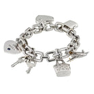 Louis Vuitton 18K White Gold 6 Charm Link Bracelet - The Back Vault