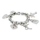 Louis Vuitton 18K White Gold 6 Charm Link Bracelet - The Back Vault