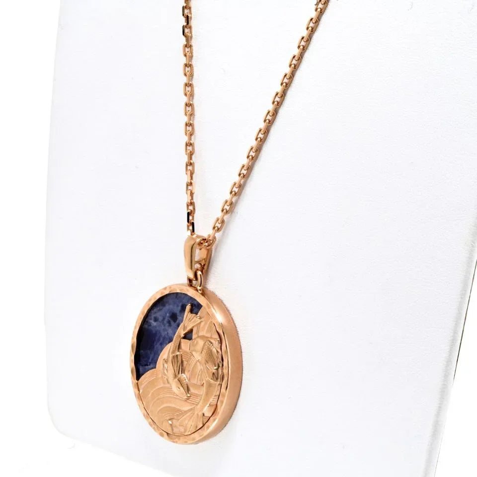 Van Cleef & Arpels 18K Rose Gold Pisces Zodiac Necklace - The Back Vault
