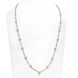 Platinum 7.50cttw Fancy And Club Shape Diamond Chain Necklace