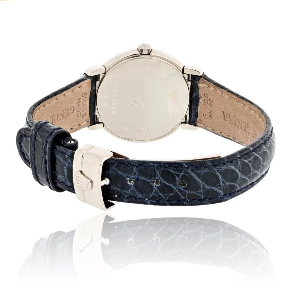 Rolex Cellini 18K White Gold Cellissima 26mm Dial Diamond Bezel 6671 Women Watch - The Back Vault