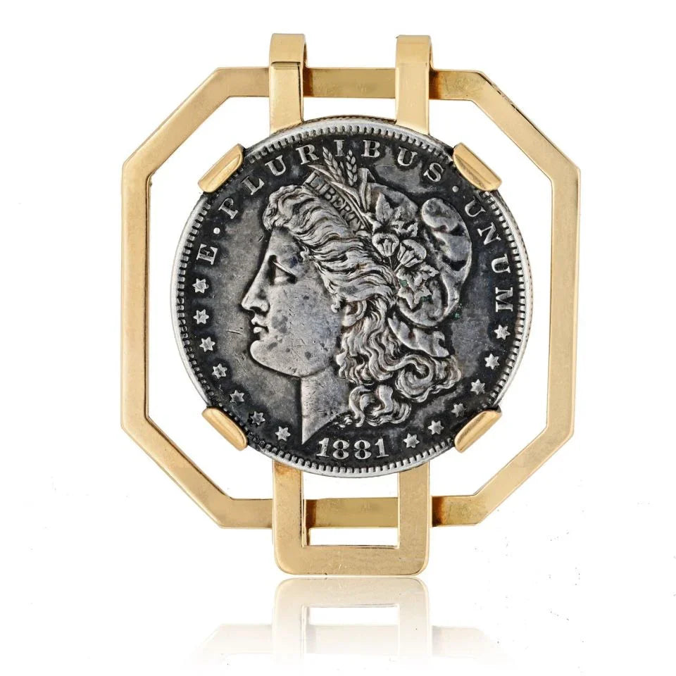 Cartier 14K Yellow Gold 1881 Coin E Pluribus Money Clip - The Back Vault