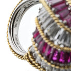 David Webb Platinum & 18K Yellow Gold Ruby And Diamond Turban Ring - The Back Vault