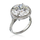 9 carat Round Diamond Halo Engagement Ring - The Back Vault