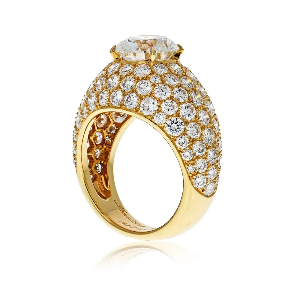 Cartier Circa 1980's 3 carat Round Diamond E/VS1 GIA Ring - The Back Vault