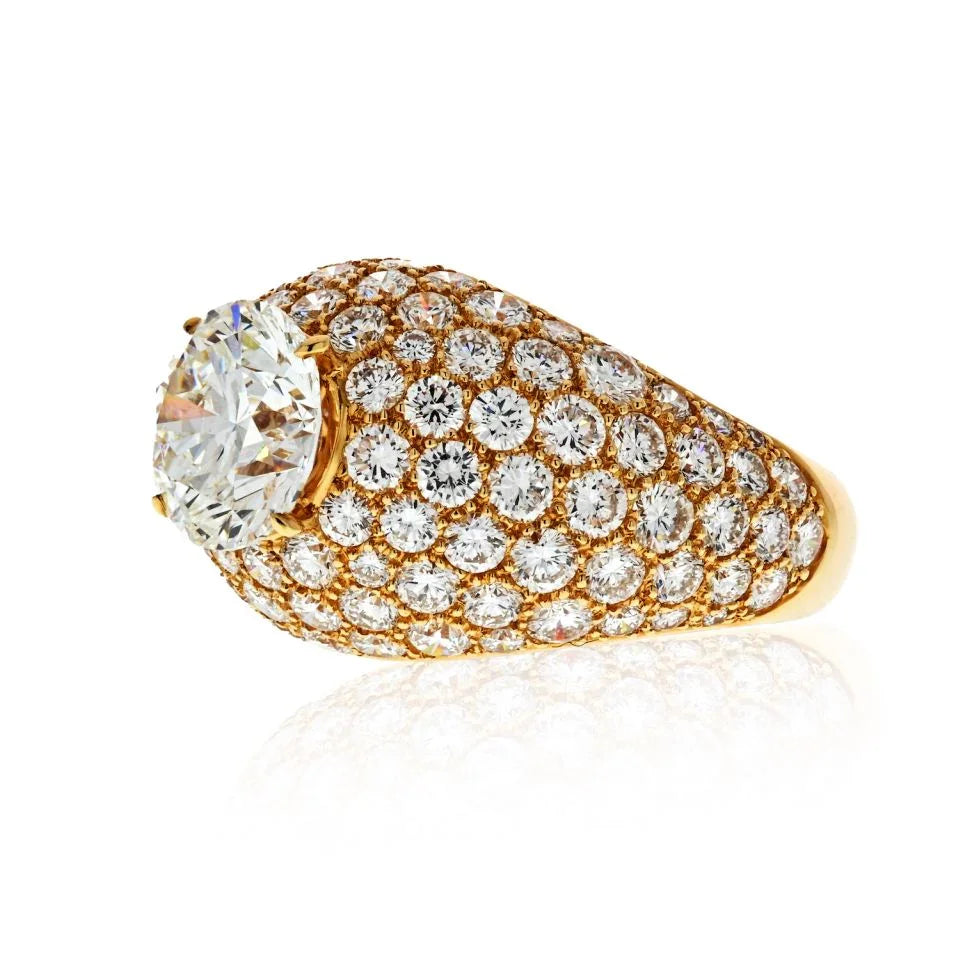 Cartier Circa 1980's 3 carat Round Diamond E/VS1 GIA Ring - The Back Vault