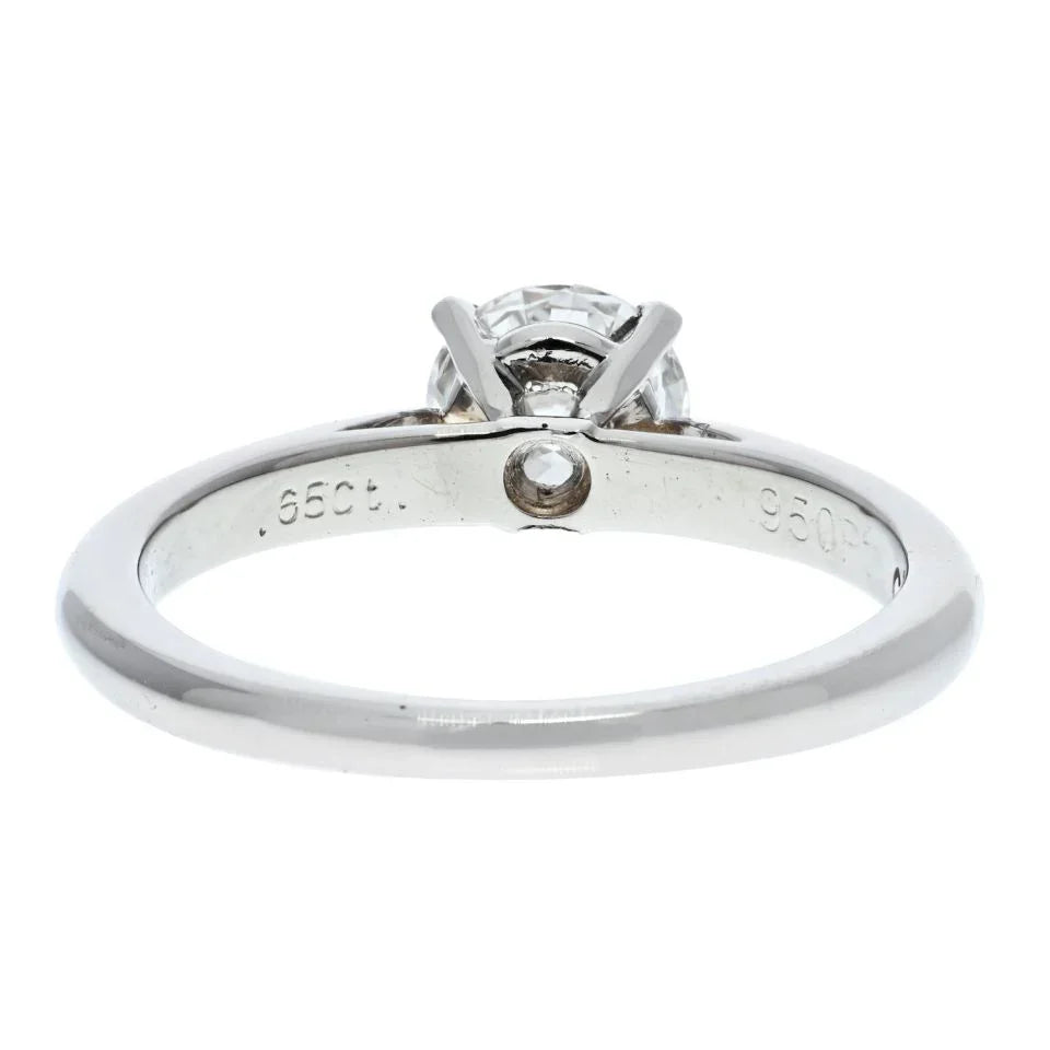 Cartier 0.65 carat Round Diamond G/VS2 GIA 0.65 Carat Round Cut G/VS2 Solitaire Ring - The Back Vault