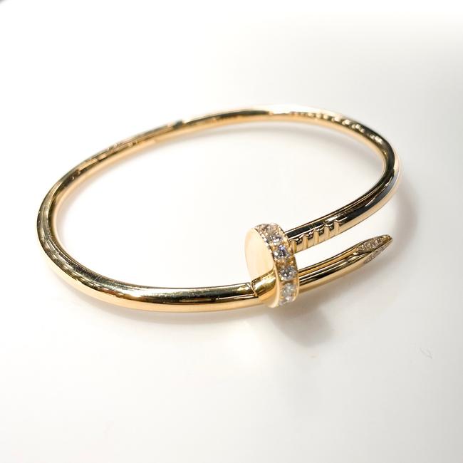 Cartier Juste un Clou Nail 18k Rose Gold Diamond Bangle Bracelet