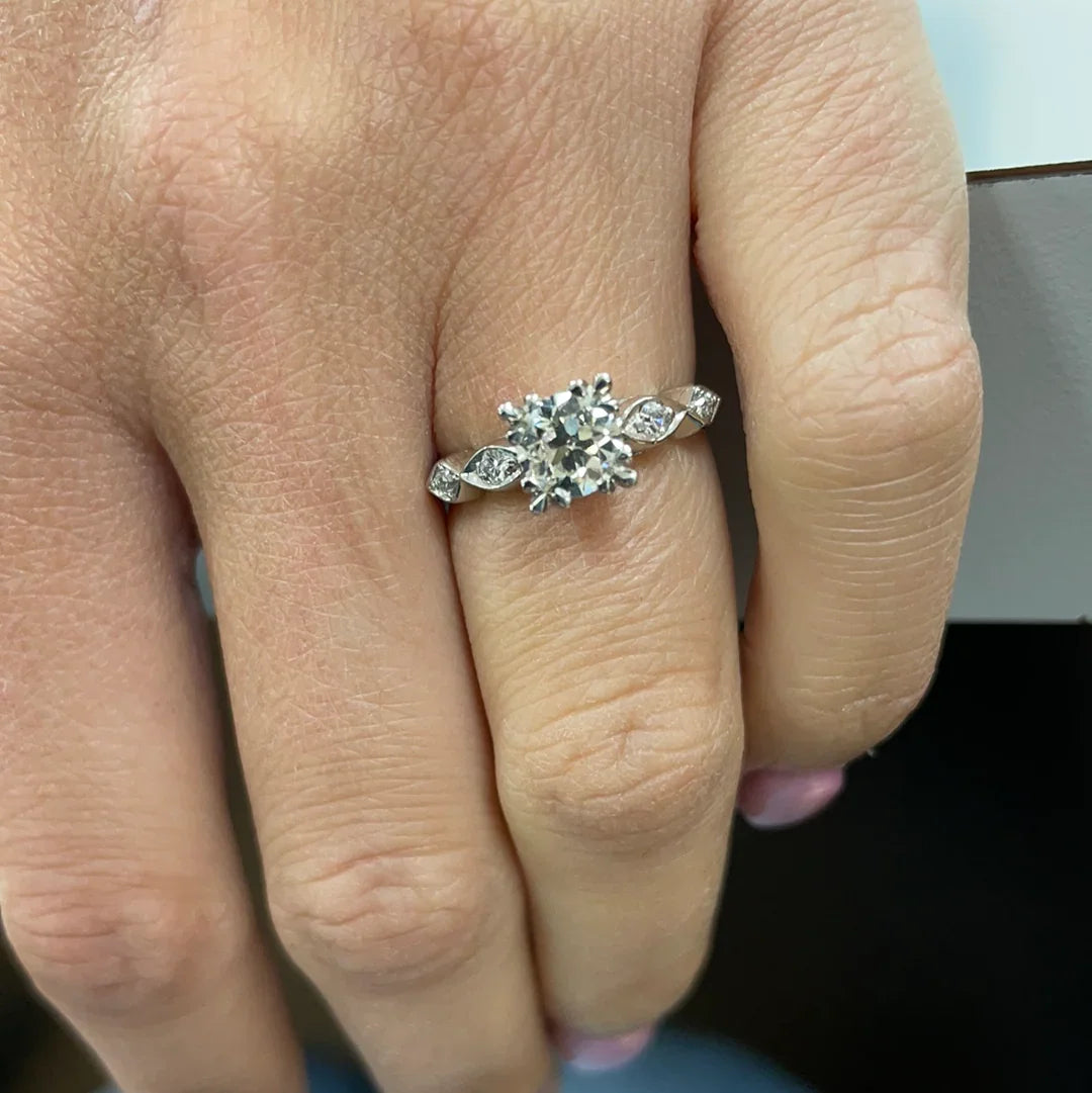 Approx. .80 carat Old European Cut Diamond K-L/ SI2 Engagement Ring - The Back Vault