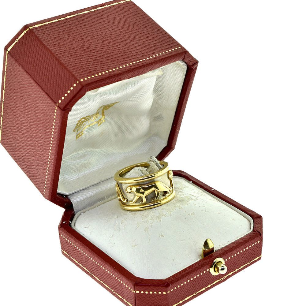 Cartier Walking Panthere 18K Gold Ring