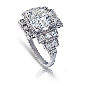 Vintage 1.52 carat Old European Cut Diamond K/VS1 GIA  Ring