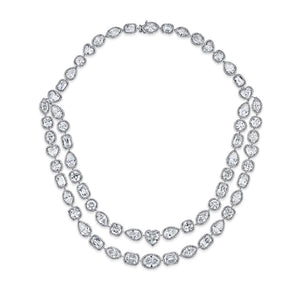 William Goldberg Goldberg Platinum 63 Carat Diamond Infinity Necklace