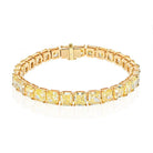 18K Yellow Gold FY Rad Bracelet w/ 29 stones. All 1.00+ VVS2-VS1 Tennis Bracelet