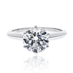 Tiffany & Co. 2.11 Carat F color VVS2 clarity Six Prong Solitaire Ring