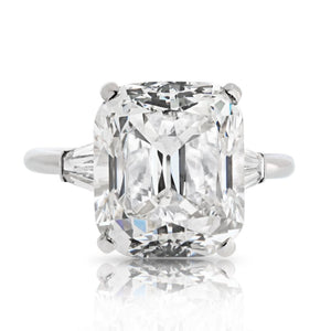 8 carat Cushion Old Mine Cut Diamond L/SI2 GIA Engagement Ring