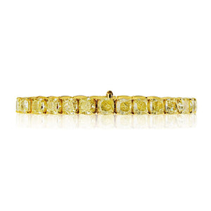 18K Yellow Gold 32.44 Fancy Light Yellow GIA Fancy Light Yellow Bracelet