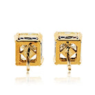 4.04cttw Radiant Cut Fancy Yellow Diamond Stud Earrings