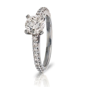 1.00 carat Round Diamond G/SI2 GIA Engagement Ring