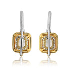 4.02 cttw Fancy Yellow Radiant Cut Diamond Drop Earrings