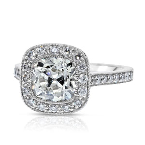 1.50 carat Cushion Cut Diamond J/I2 GIA 32 RB's Ring