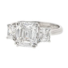 Ascher Cut 3 carat Emerald Cut Diamond D/VVS2 GIA Ring - The Back Vault