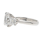 Ascher Cut 3 carat Emerald Cut Diamond D/VVS2 GIA Ring - The Back Vault
