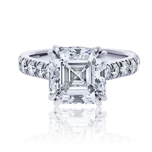 5 carat Emerald Cut Diamond H/SI1 GIA Engagement Ring