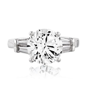 3.19ct K SI1 GIA Round Diamond Engagement Ring