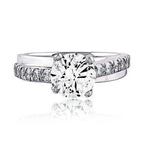 1.87ct Round Brilliant Cut J I1 GIA Diamond Engagement Ring