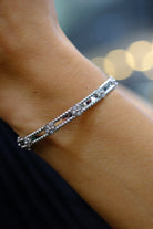 Van Cleef & Arpels 18K White Gold Perlee Clover Diamond Size S Bracelet