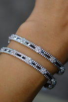 Van Cleef & Arpels 18K White Gold Perlee Clover Diamond Size S Bracelet