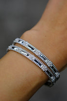 Van Cleef & Arpels 18K White Gold Perlee Clover Diamond Size S Bracelet