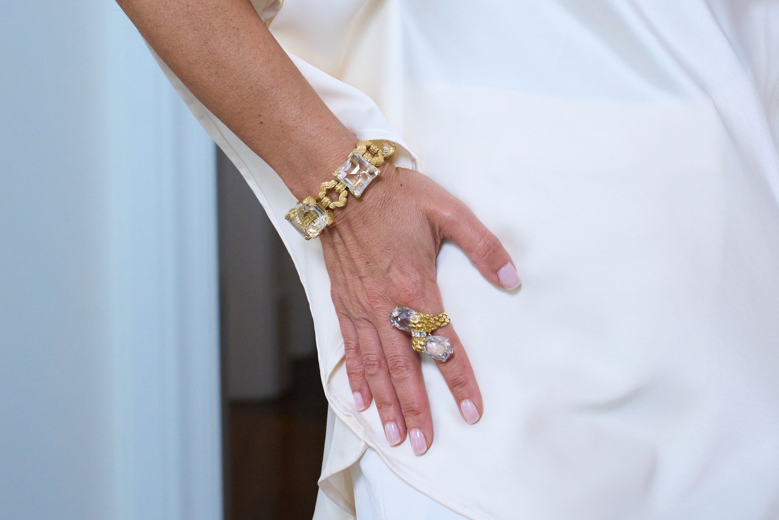 David Webb Rock Crystal Bracelet