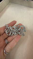 Art Deco Platinum 8.50 carat Diamond Double Clip Brooch