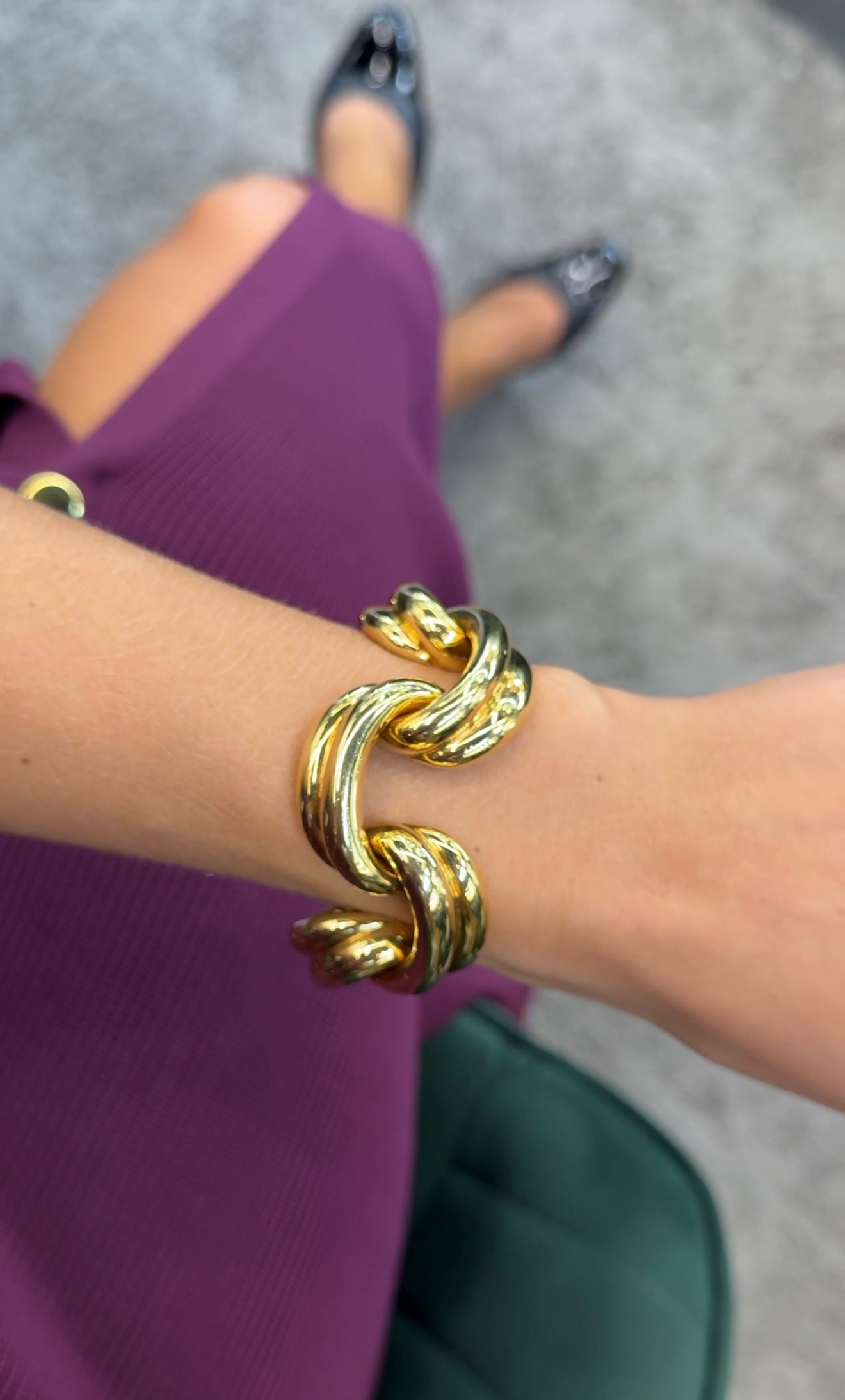 Tiffany & Co. 18K Yellow Gold 1970's Open Link Drapes Bracelet